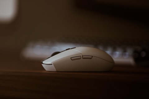 Gaming mouse on desk