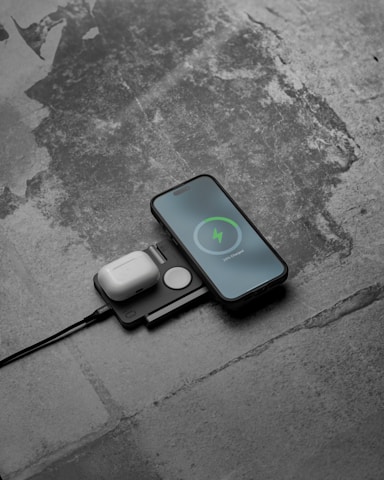 Headset with charging phone
